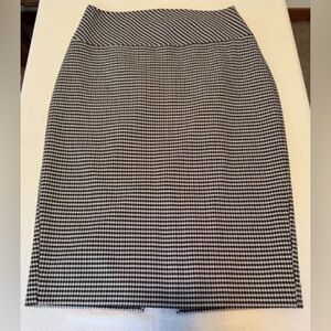 Express Classic Black and White Checkered Women's Skirt pencil lined